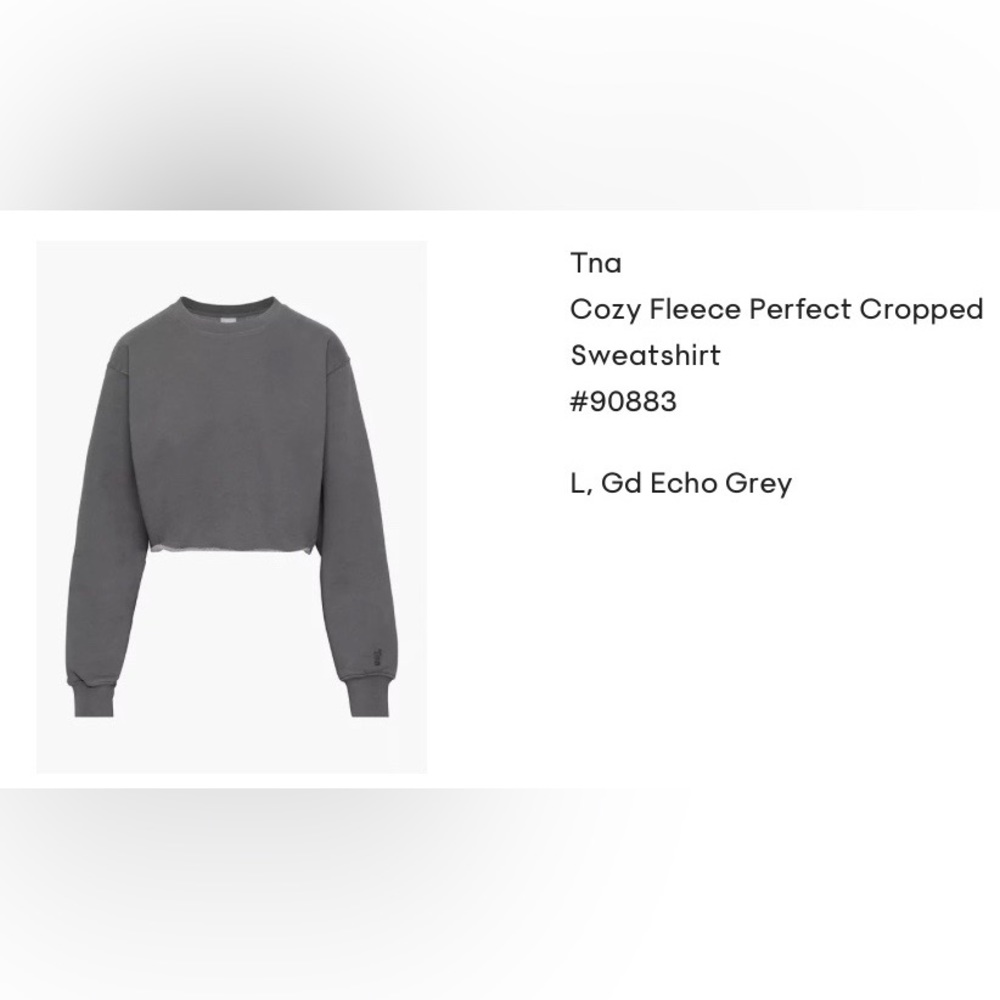 TNA Cozy Fleece Perfect Cropped Sweatshirt